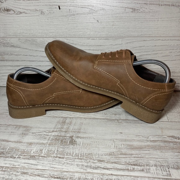 Perry Ellis Men's Sz US 8 M Portfolio Brown Dress Wingtip Pierre Lace Up Shoes - Picture 5 of 8